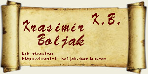 Krasimir Boljak vizit kartica